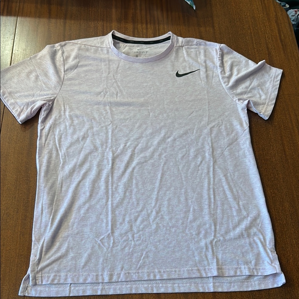 Nike Men's Light Pink Dri-Fit Shirt